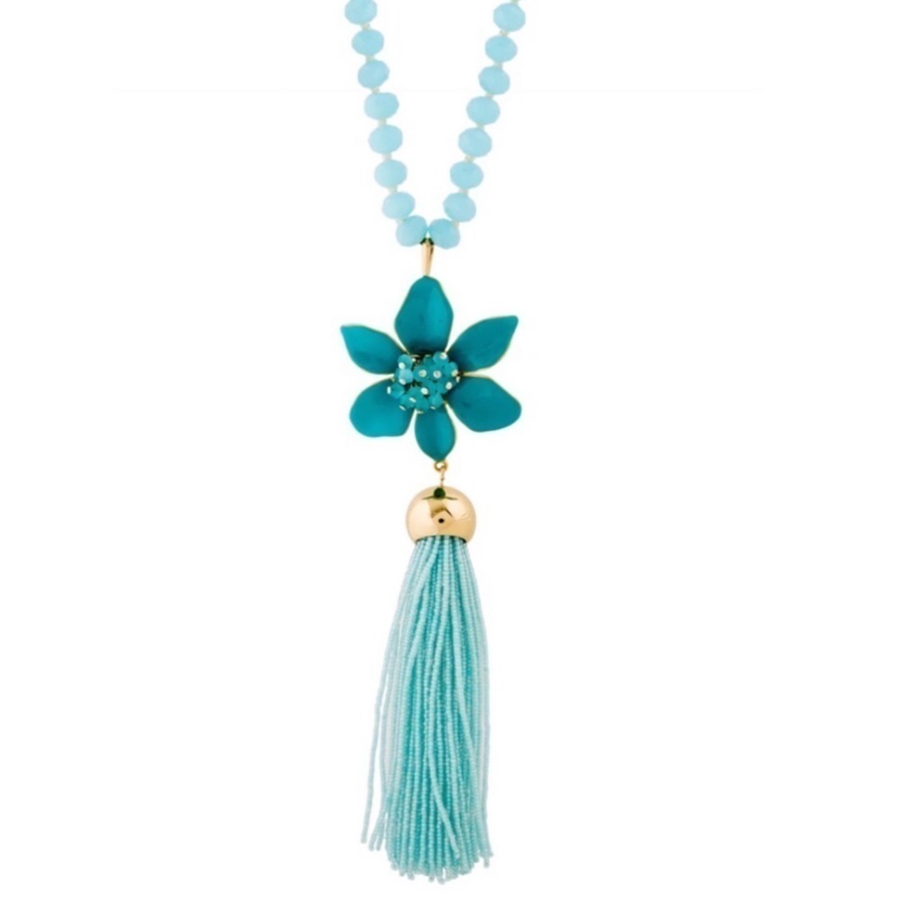 KATE SPADE • Turquoise Lovely Lillies Necklace